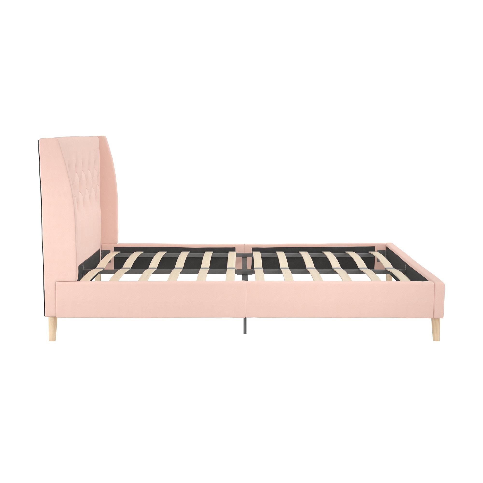 Novogratz Her Majesty Upholstered Bed - Pink - Queen
