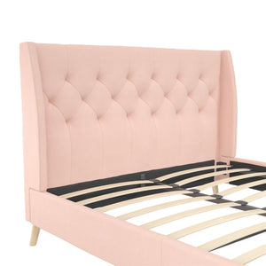 Novogratz Her Majesty Upholstered Bed - Pink - Queen