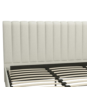 Novogratz Brittany Upholstered Bed with Storage Drawers - Gray - King