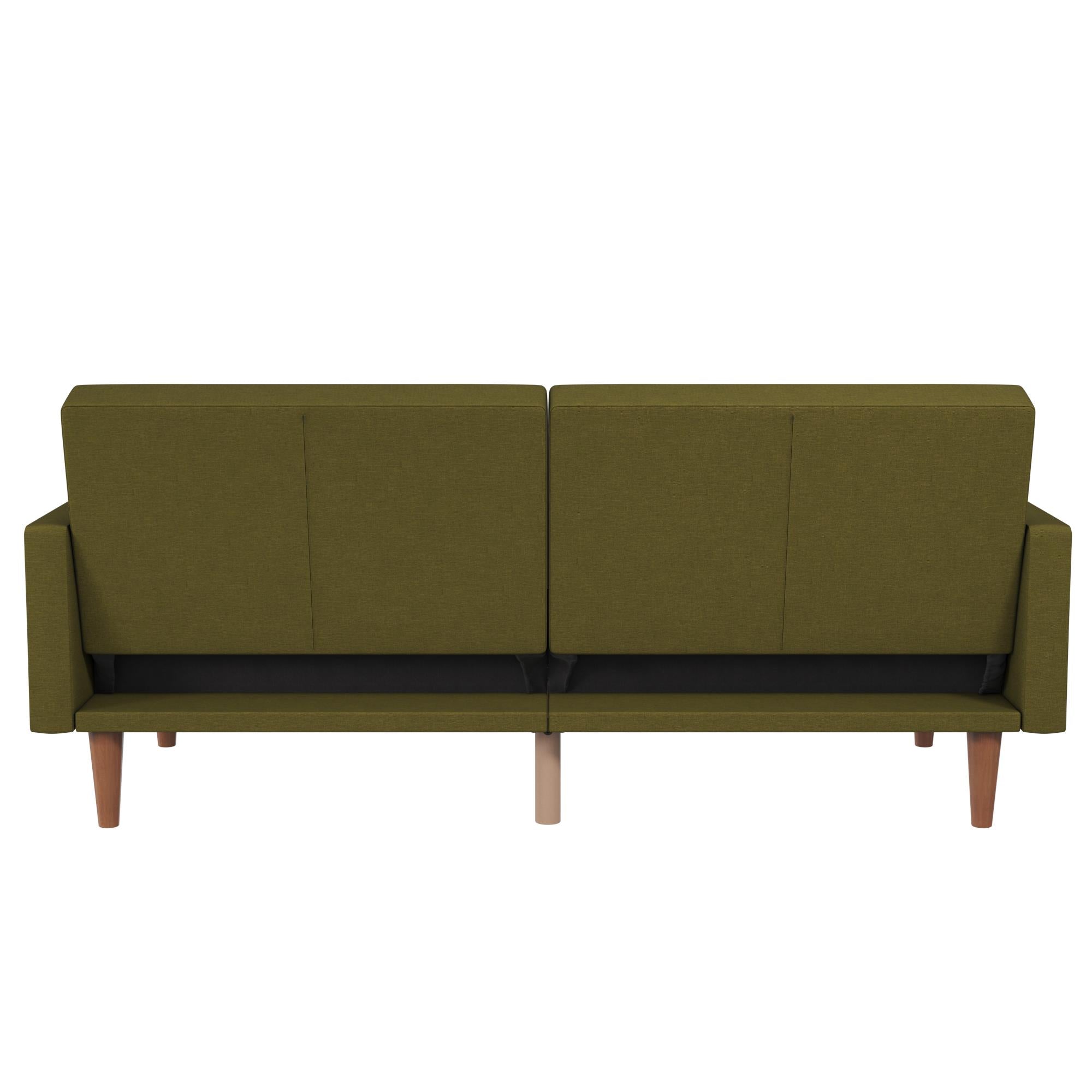 DHP Wimberly Upholstered Futon Sofa Bed - Olive Green