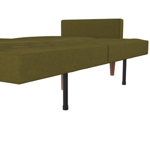 DHP Wimberly Upholstered Futon Sofa Bed - Olive Green