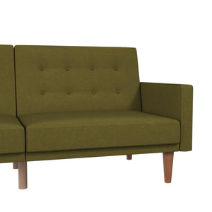 DHP Wimberly Upholstered Futon Sofa Bed - Olive Green