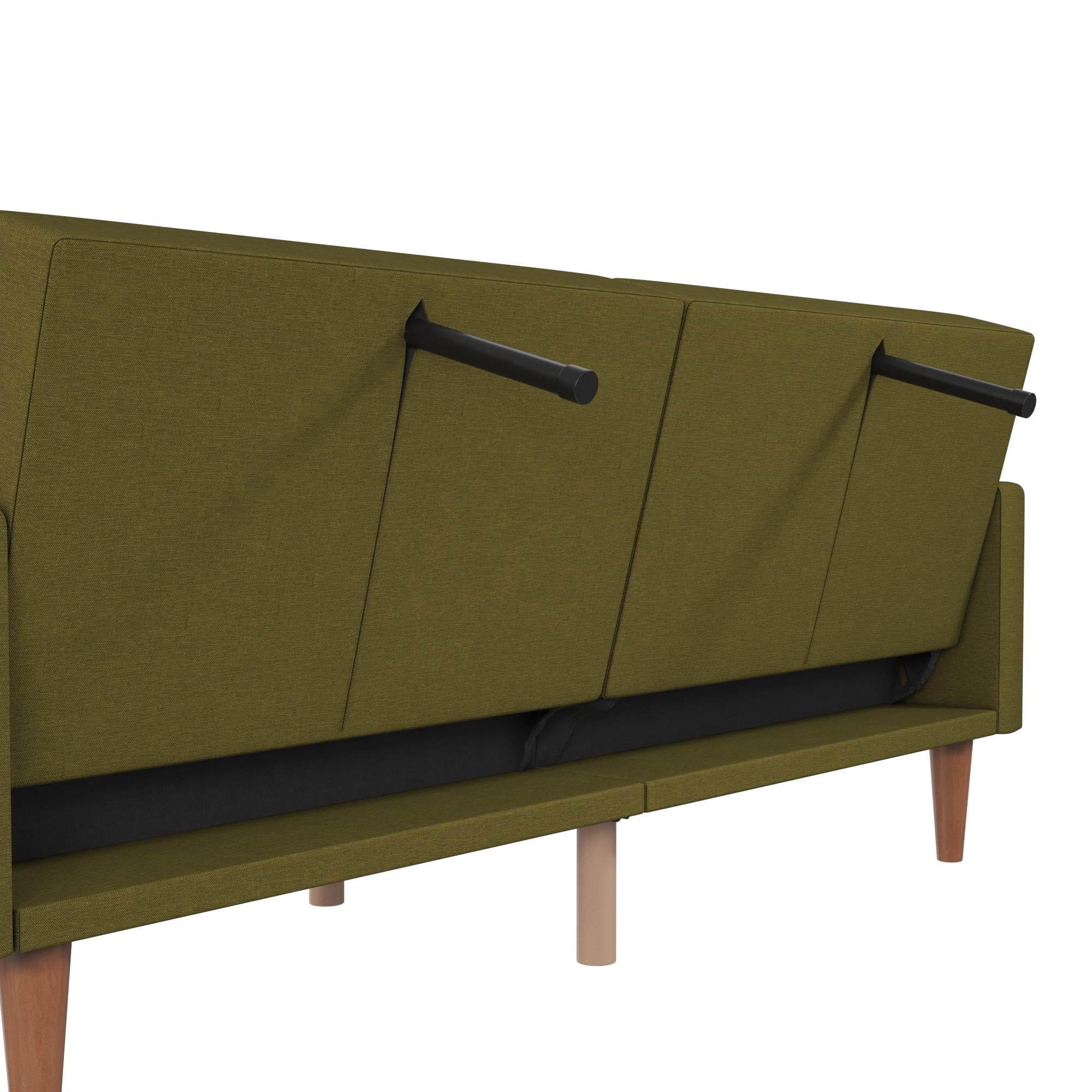 DHP Wimberly Upholstered Futon Sofa Bed - Olive Green