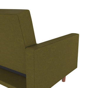 DHP Wimberly Upholstered Futon Sofa Bed - Olive Green