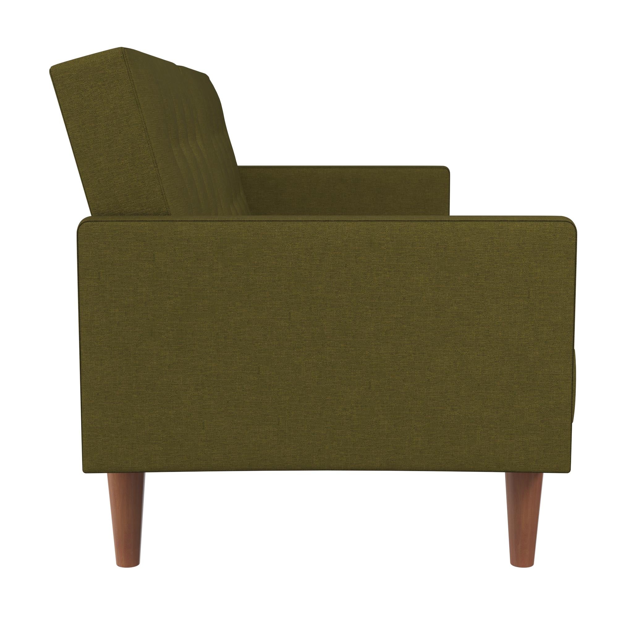 DHP Wimberly Upholstered Futon Sofa Bed - Olive Green