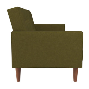 DHP Wimberly Upholstered Futon Sofa Bed - Olive Green