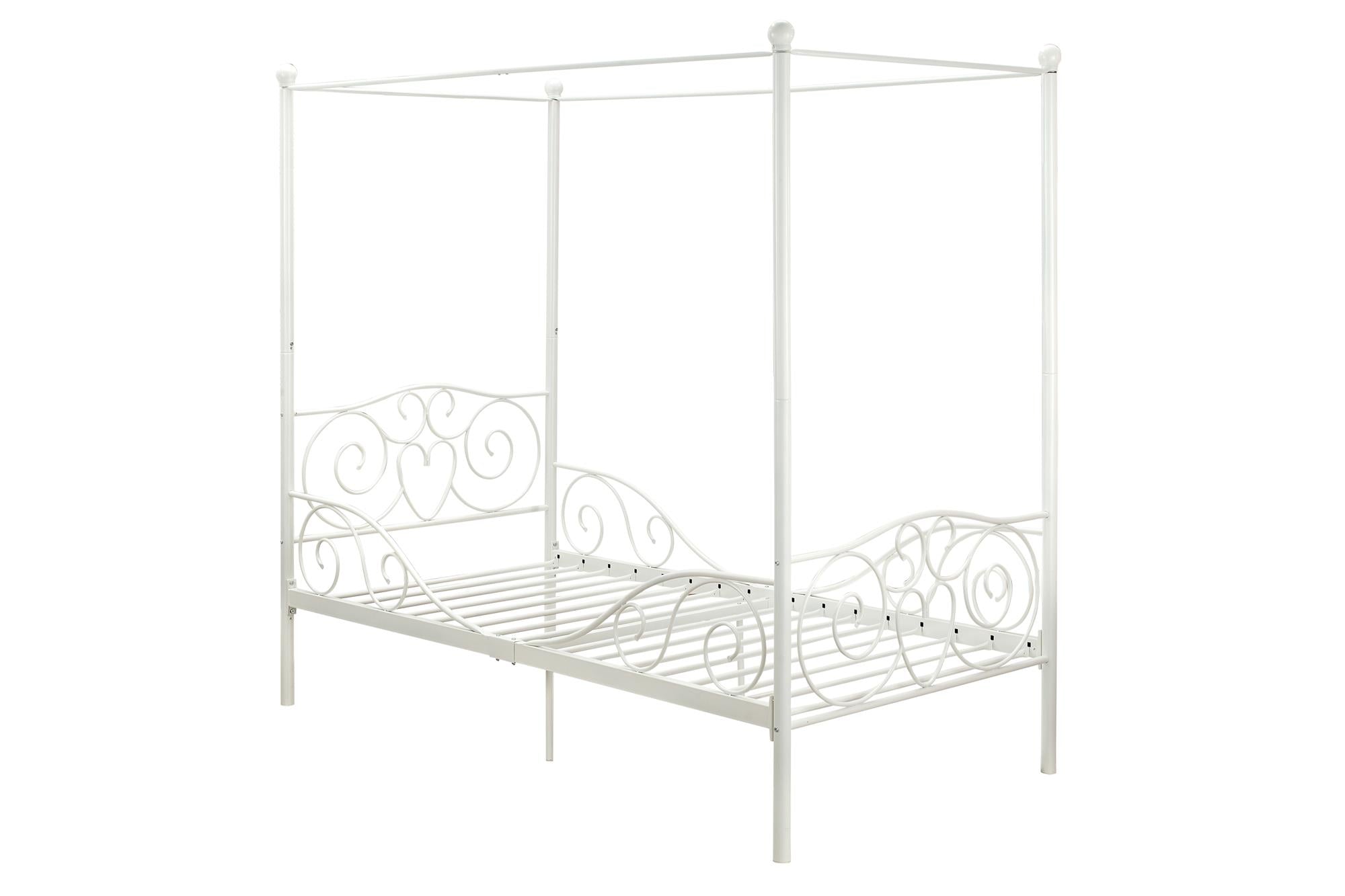 DHP Canopy Metal Bed - White - Twin