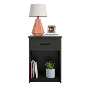 Ameriwood Home Classic Nightstand with Drawer - Black Oak