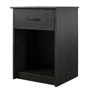 Ameriwood Home Classic Nightstand with Drawer - Black Oak