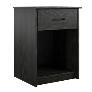 Ameriwood Home Classic Nightstand with Drawer - Black Oak