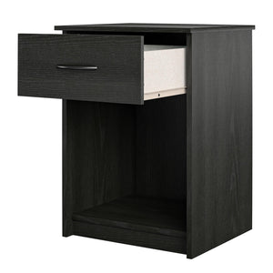 Ameriwood Home Classic Nightstand with Drawer - Black Oak