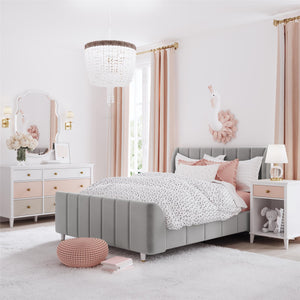 Max & Finn Valentina Upholstered Bed - Gray - Full