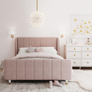 Max & Finn Valentina Upholstered Bed - Pink - Full