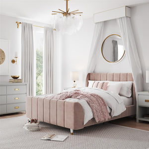 Max & Finn Valentina Upholstered Bed - Pink - Full