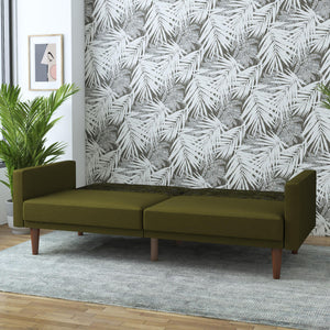 DHP Wimberly Upholstered Futon Sofa Bed - Olive Green
