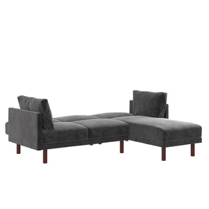 DHP Clair Sectional Sofa with Reversible Chaise - Dark Gray