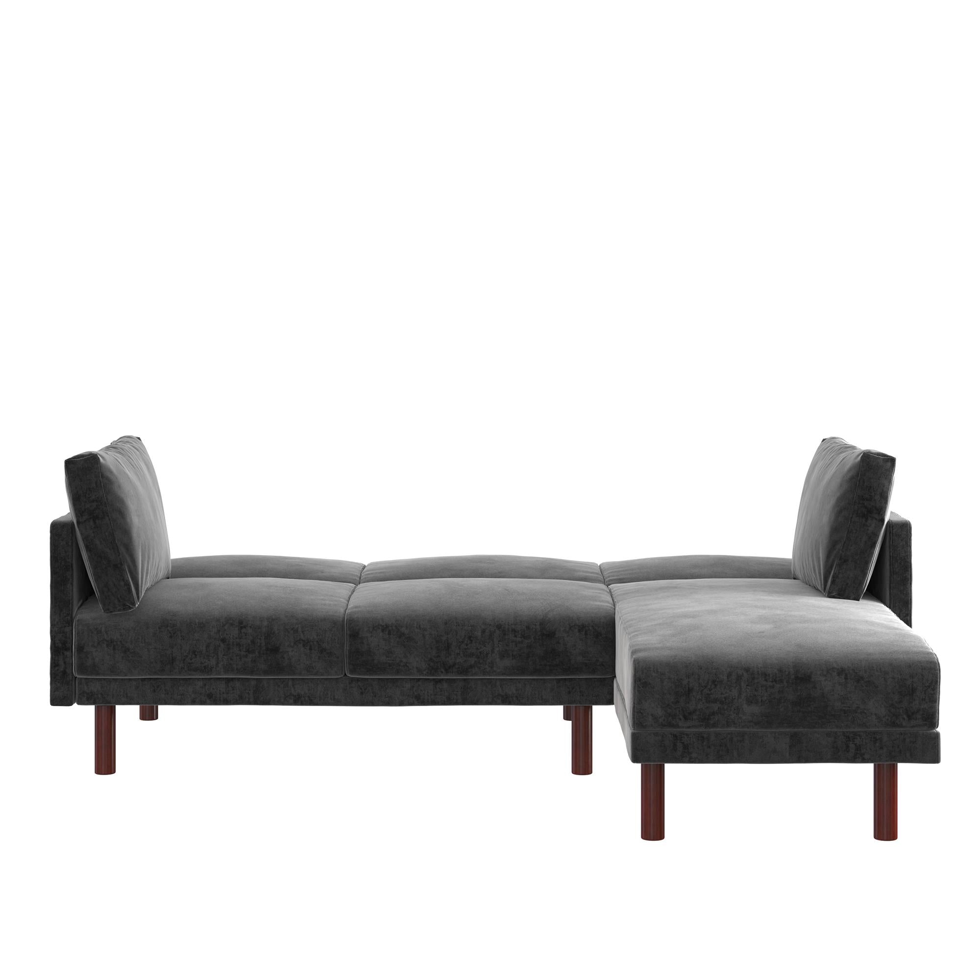 DHP Clair Sectional Sofa with Reversible Chaise - Dark Gray