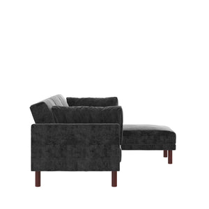 DHP Clair Sectional Sofa with Reversible Chaise - Dark Gray