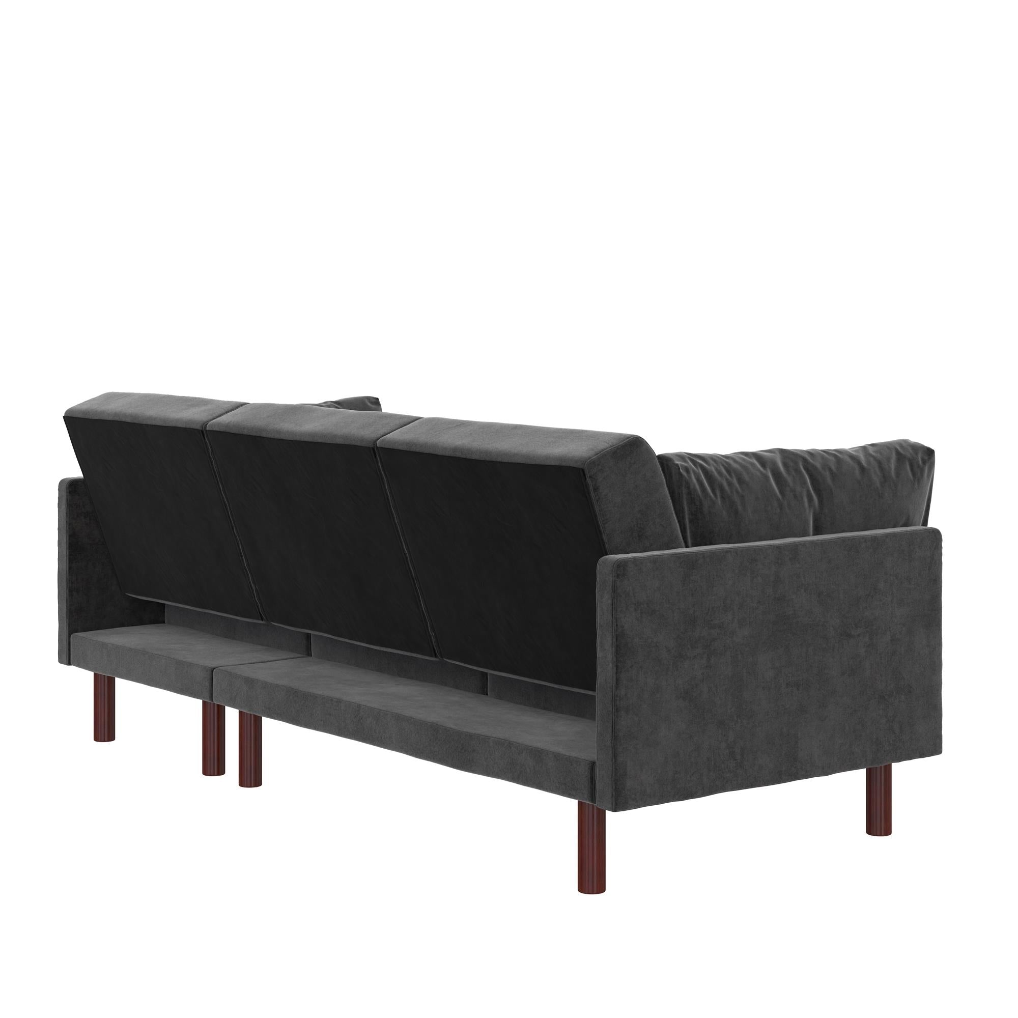 DHP Clair Sectional Sofa with Reversible Chaise - Dark Gray