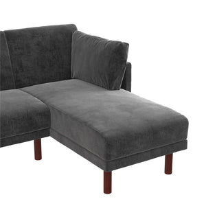 DHP Clair Sectional Sofa with Reversible Chaise - Dark Gray