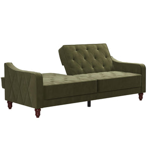 Novogratz Vintage Futon Sofa Bed - Olive Green