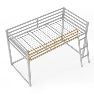 Little Seeds Monarch Hill Haven Twin Metal Junior Loft Bed - Dove Gray - Twin