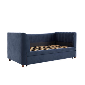 Max & Finn Valentina Upholstered Daybed and Trundle - Blue - Twin
