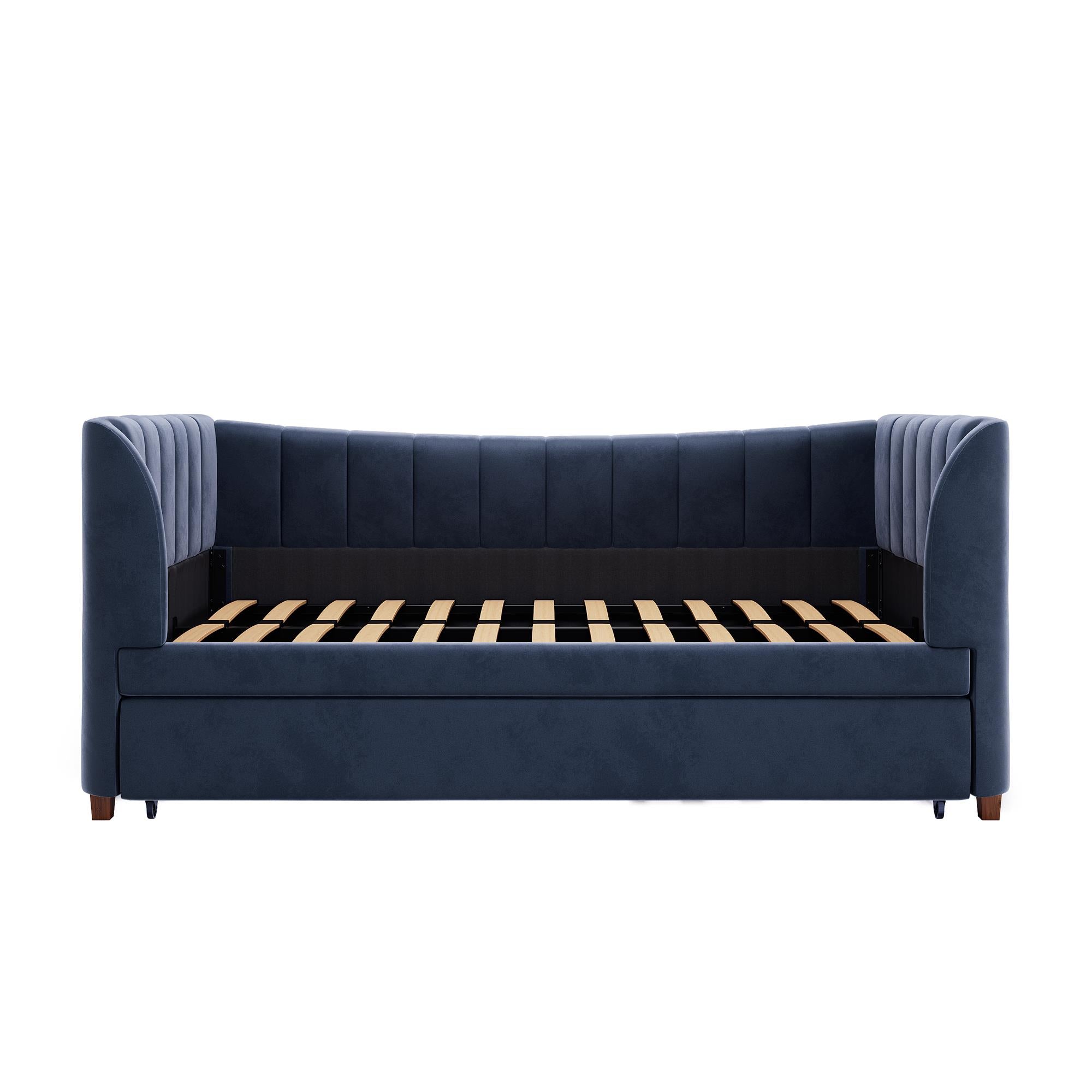 Max & Finn Valentina Upholstered Daybed and Trundle - Blue - Twin