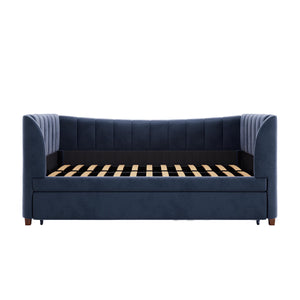 Max & Finn Valentina Upholstered Daybed and Trundle - Blue - Twin