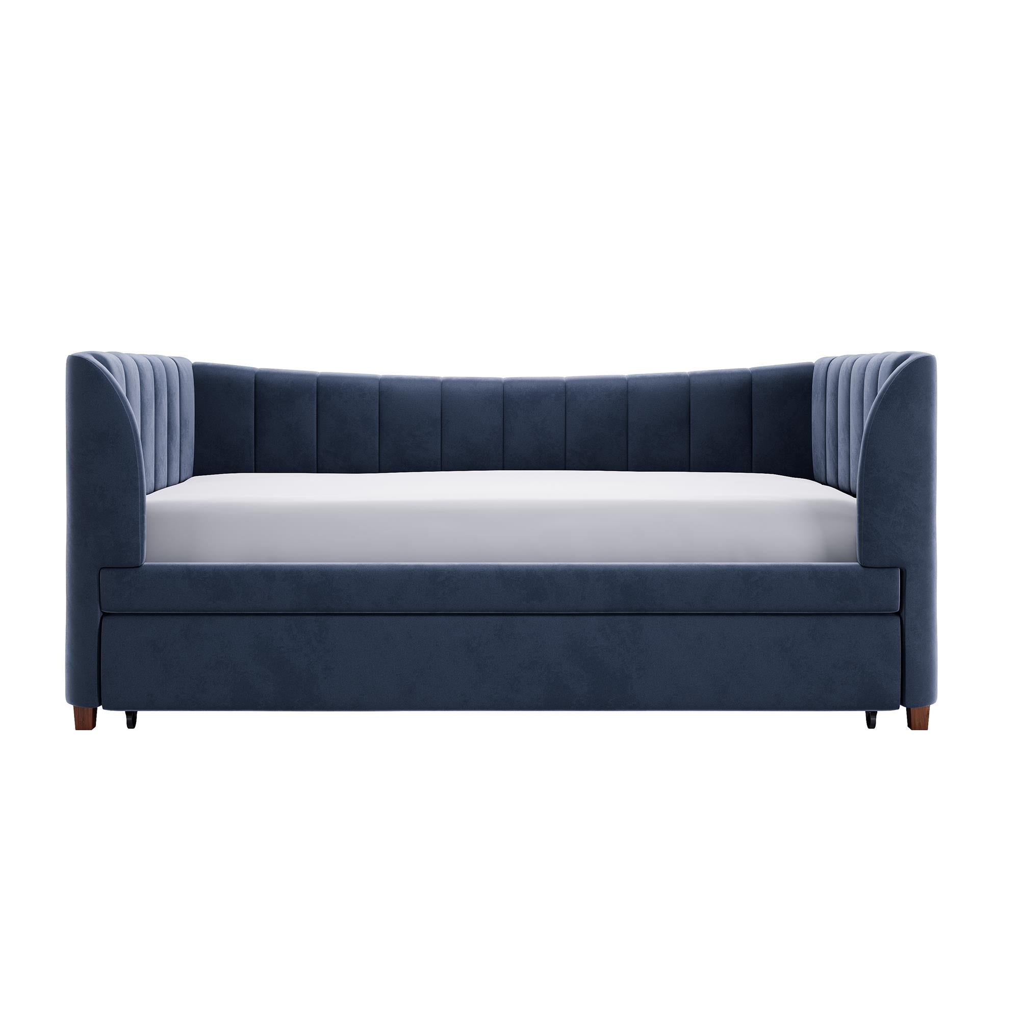 Max & Finn Valentina Upholstered Daybed and Trundle - Blue - Twin