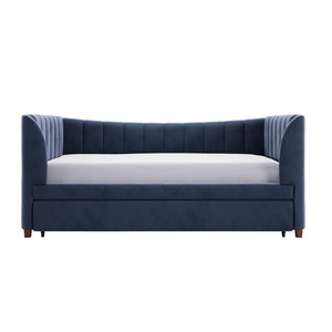 Max & Finn Valentina Upholstered Daybed and Trundle - Blue - Twin