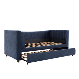 Max & Finn Valentina Upholstered Daybed and Trundle - Blue - Twin