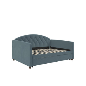 DHP Ilena Upholstered Daybed - Navy - Full-Over-Twin