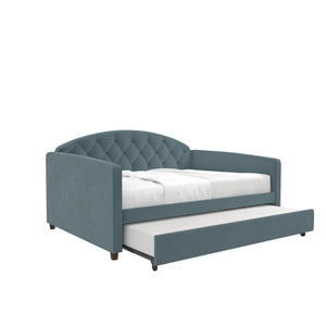 DHP Ilena Upholstered Daybed - Navy - Full-Over-Twin
