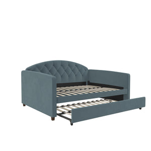 DHP Ilena Upholstered Daybed - Navy - Full-Over-Twin