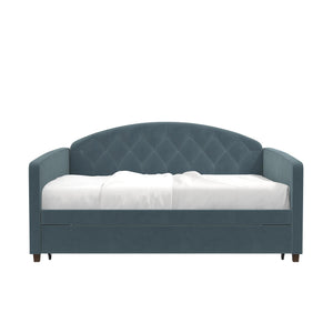DHP Ilena Upholstered Daybed - Navy - Full-Over-Twin