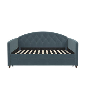 DHP Ilena Upholstered Daybed - Navy - Full-Over-Twin
