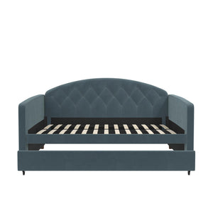 DHP Ilena Upholstered Daybed - Navy - Full-Over-Twin