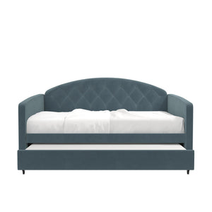 DHP Ilena Upholstered Daybed - Navy - Full-Over-Twin