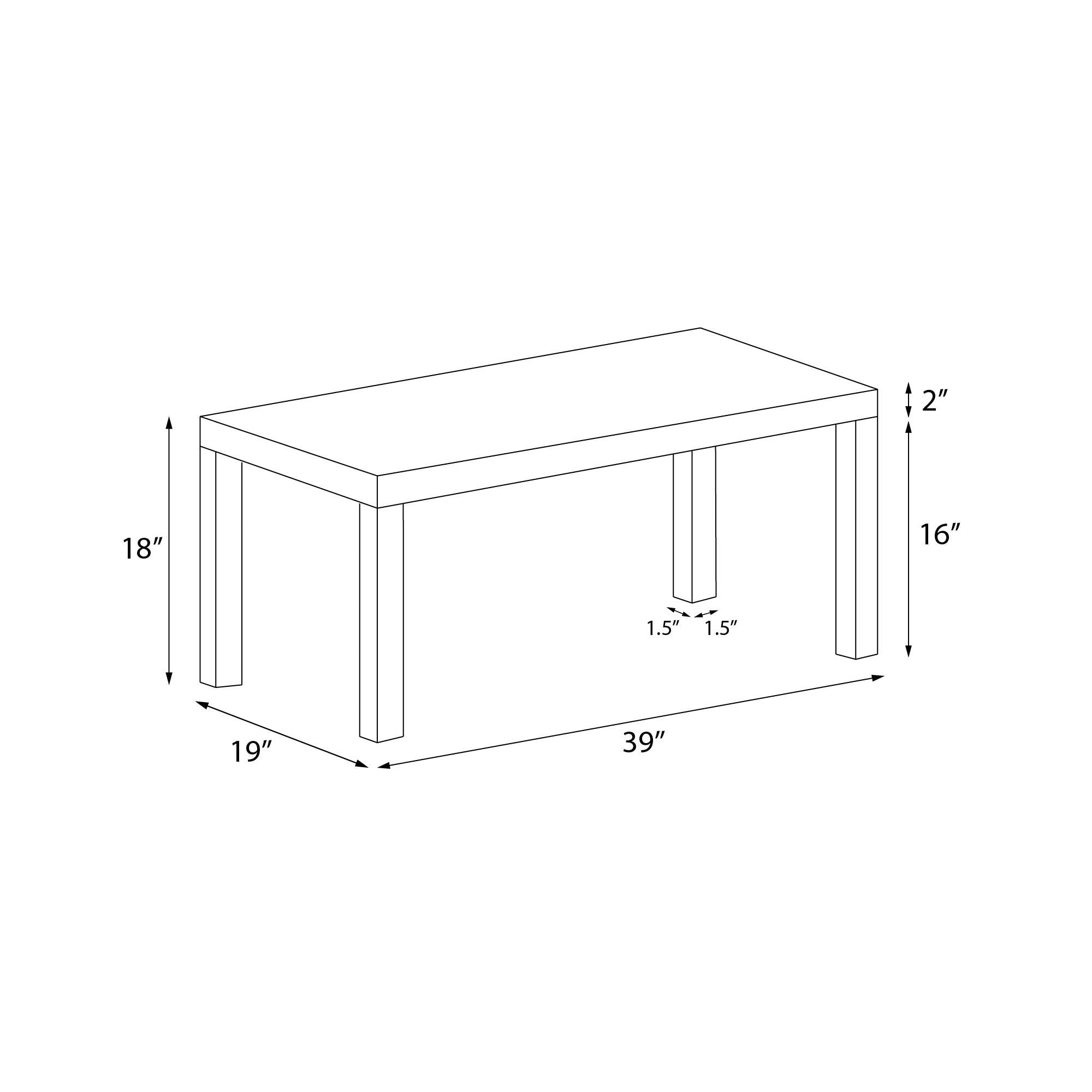 Ameriwood Home Parsons Coffee Table - Espresso
