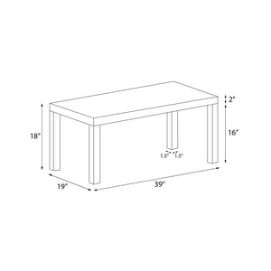 Ameriwood Home Parsons Coffee Table - Black Oak