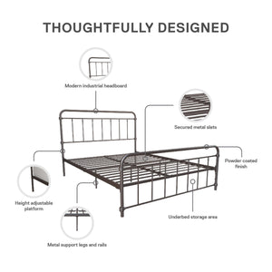 DHP Wallace Metal Bed Frame - Bronze - Full