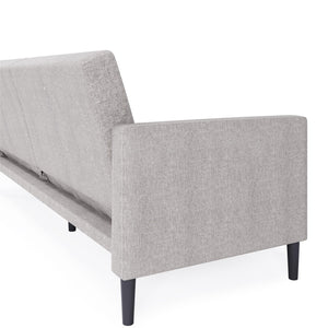 DHP Farnsworth Futon Sofa Bed - Light Gray