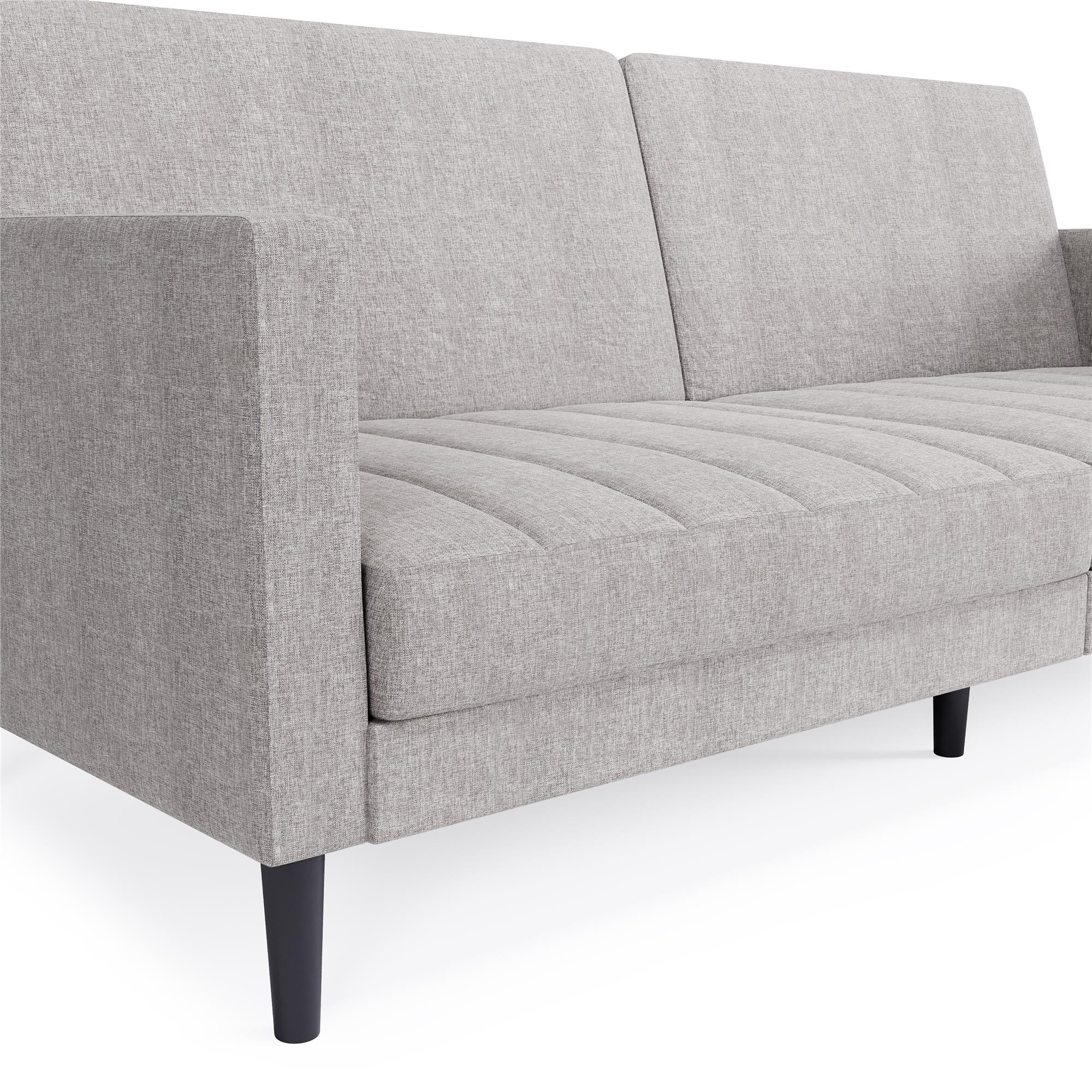 DHP Farnsworth Futon Sofa Bed - Light Gray