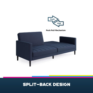 DHP Farnsworth Futon Sofa Bed - Navy