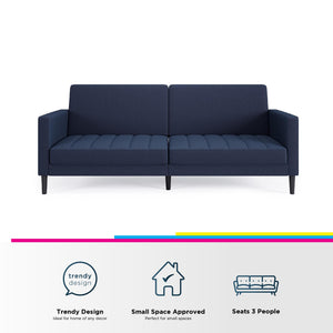 DHP Farnsworth Futon Sofa Bed - Navy