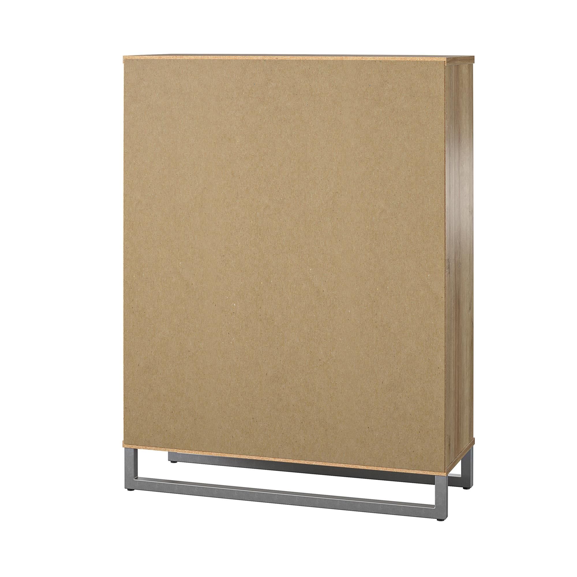 Mixed Material 3 Shelf Bookcase, Natural - Natural