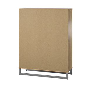 Mixed Material 3 Shelf Bookcase, Natural - Natural