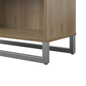 Mixed Material 3 Shelf Bookcase, Natural - Natural