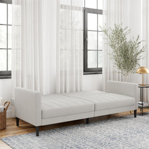 DHP Farnsworth Futon Sofa Bed - Light Gray